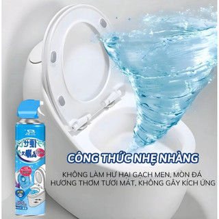[2 hương] Bình xịt vệ sinh bồn cầu dạng bọt, chai xịt toilet tẩy sạch, hương thơm mát