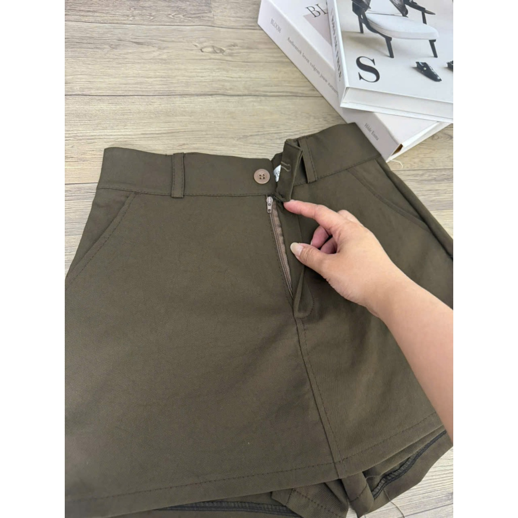 Quần Váy Dáng Ngắn Vải Kaki Mềm Cạp Lưng Cao Co Giãn Thoải Mái Thời Trang Nữ Bigsize - Pena House