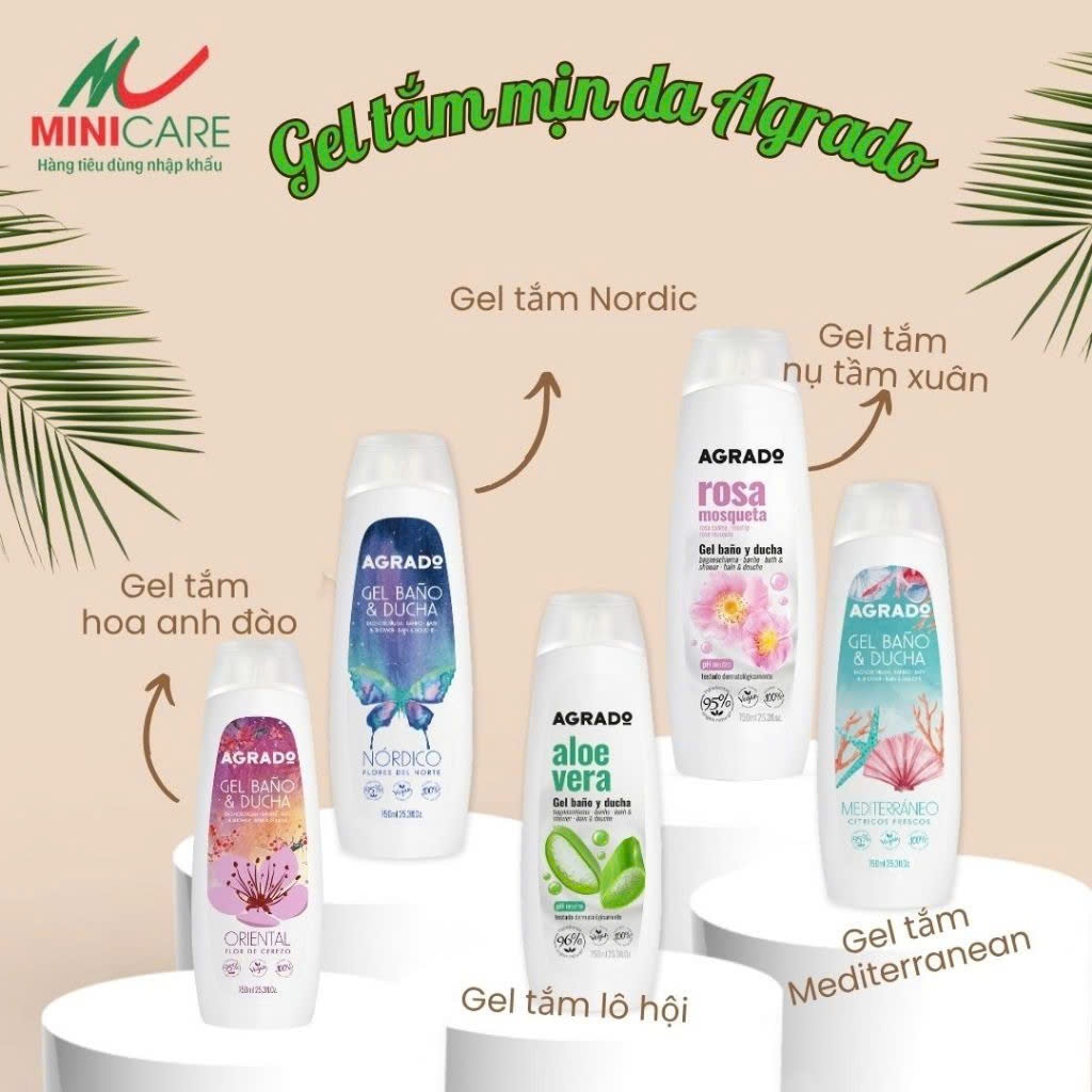 A76_ Sữa Tắm Tây Ban Nha Agrado 750ml (chai cao)