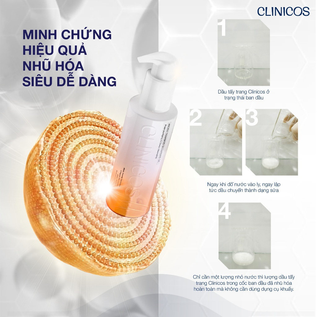 Dầu Tẩy Trang Clinicos Micro - Transfer Cleasing Oil Vi Nhũ 150ml