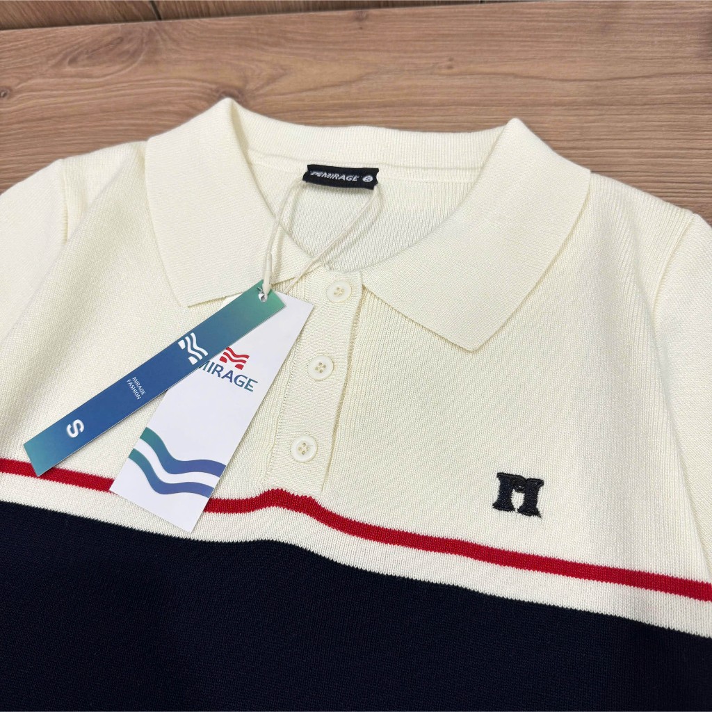 Áo Len Mirage Sọc To Kem Xanh Local Brand Chất Len Mongtoghi Mềm Mịn Thoáng Mát.