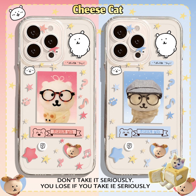cho Joke Bear Ốp lưng iPhone cặp đôi cho iPhone 13 12 11 Xs XR 14 15 16 17 Pro Max 7 8Plus SE2 SE3 Vỏ bảo vệ trong suốt