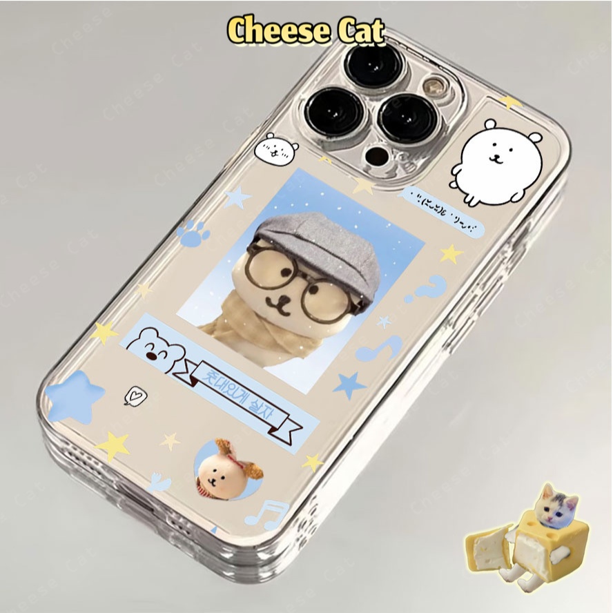 cho Joke Bear Ốp lưng iPhone cặp đôi cho iPhone 13 12 11 Xs XR 14 15 16 17 Pro Max 7 8Plus SE2 SE3 Vỏ bảo vệ trong suốt