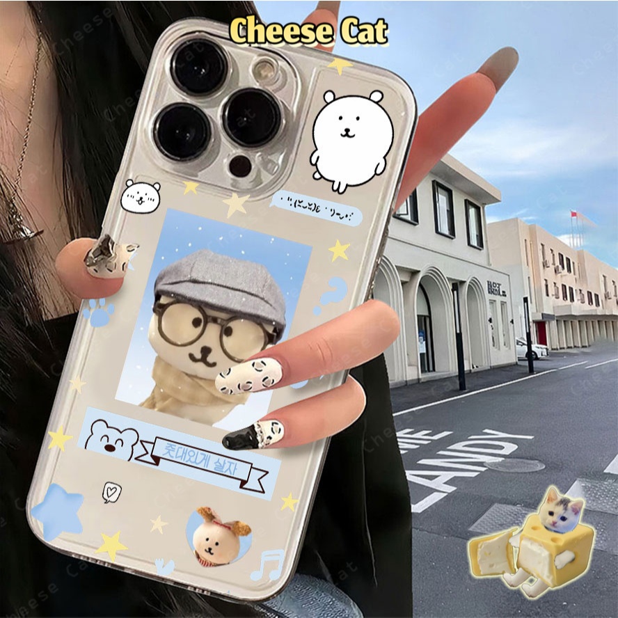 cho Joke Bear Ốp lưng iPhone cặp đôi cho iPhone 13 12 11 Xs XR 14 15 16 17 Pro Max 7 8Plus SE2 SE3 Vỏ bảo vệ trong suốt