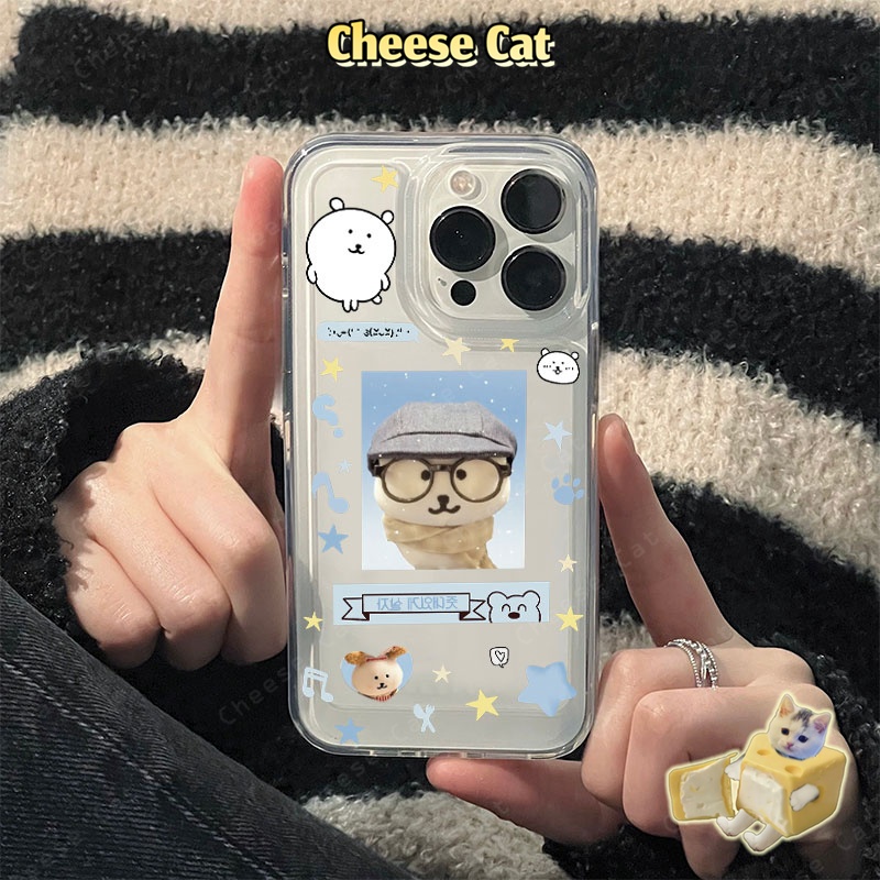 cho Joke Bear Ốp lưng iPhone cặp đôi cho iPhone 13 12 11 Xs XR 14 15 16 17 Pro Max 7 8Plus SE2 SE3 Vỏ bảo vệ trong suốt