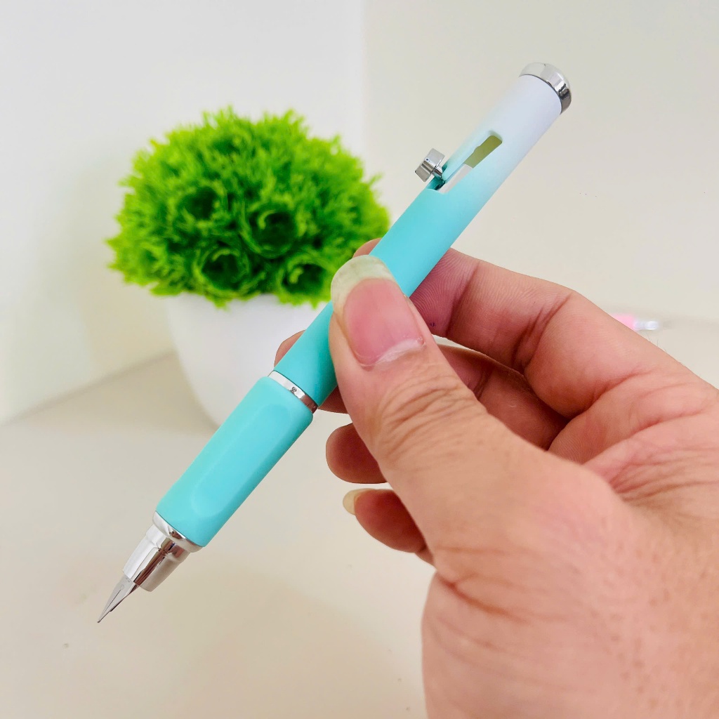 Bút Máy Ngòi EF 0.38mm Dạng Bấm K07 Cao Cấp - Bút Luyện Chữ Đẹp Êm Trơn, Vỏ Nhựa ABS Cho HS Cấp 1