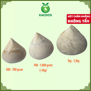 1 Trái Dừa Xiêm Miền Tây Gọt Trọc Trắng KACOCO - Ngọt, Mỏng vỏ, nước nhiều giải khát, giảm nhiệt, tươi mát, uống liền