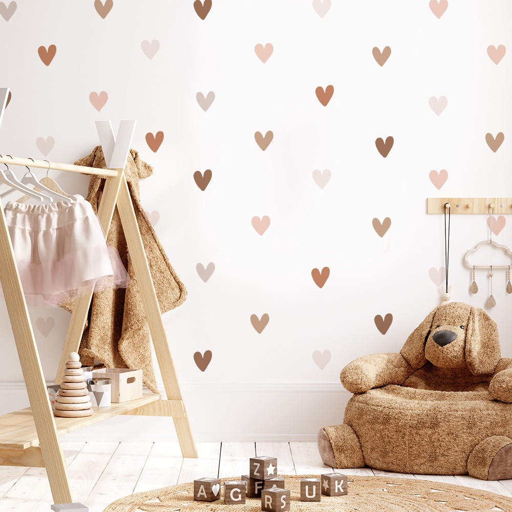 Sticker Decal Dán Tường Hình Trái Tim Có Keo Sẵn - Trang Trí Cửa Kính - Decor Quán Cafe - Phòng Ngủ