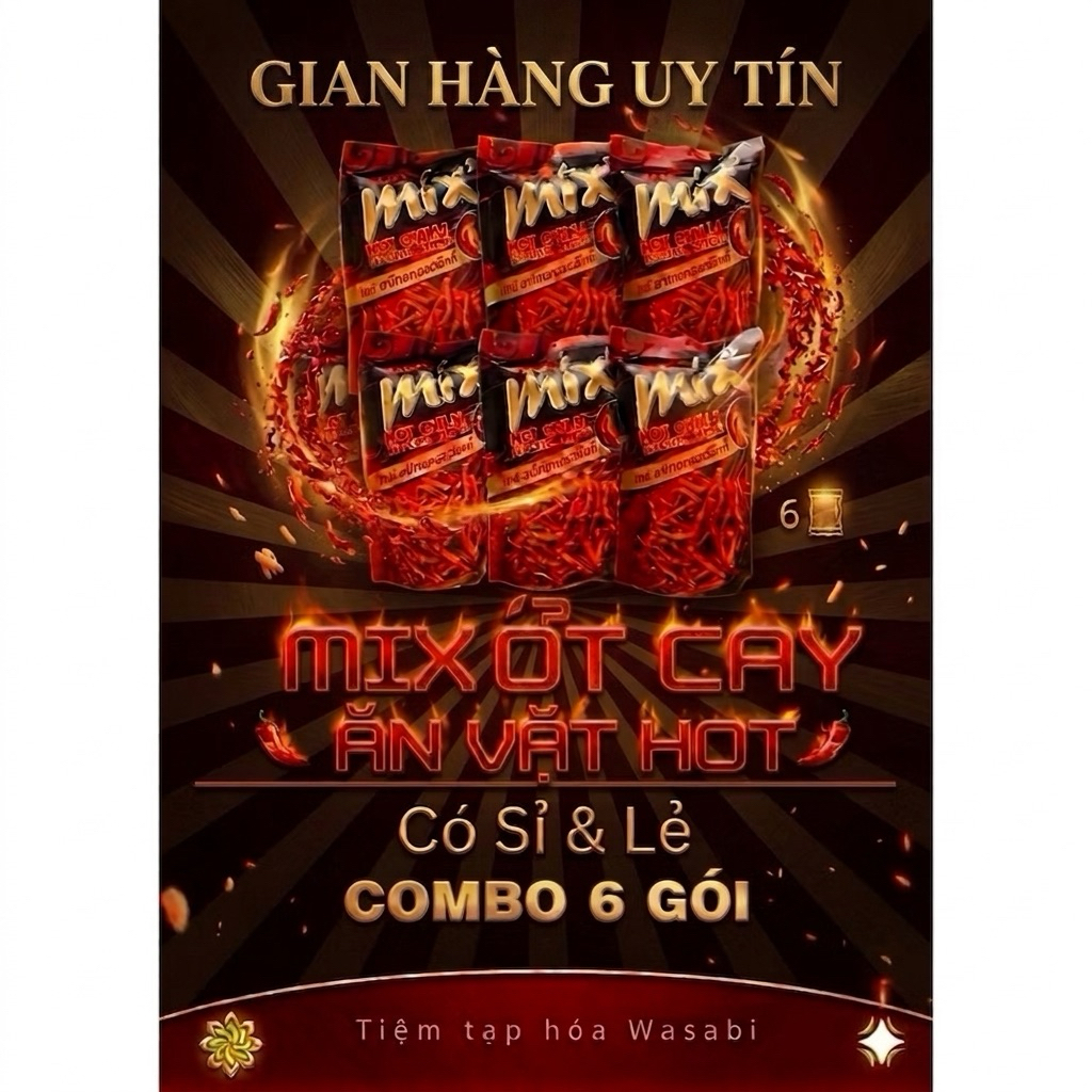 [Giá Mềm Vô Địch ]Combo Snack que tăm cay Mix vị 50g - Bim Mix siêu cay giòn rụm ăn vặt cổng trường( Rong Biển Phô Mai )