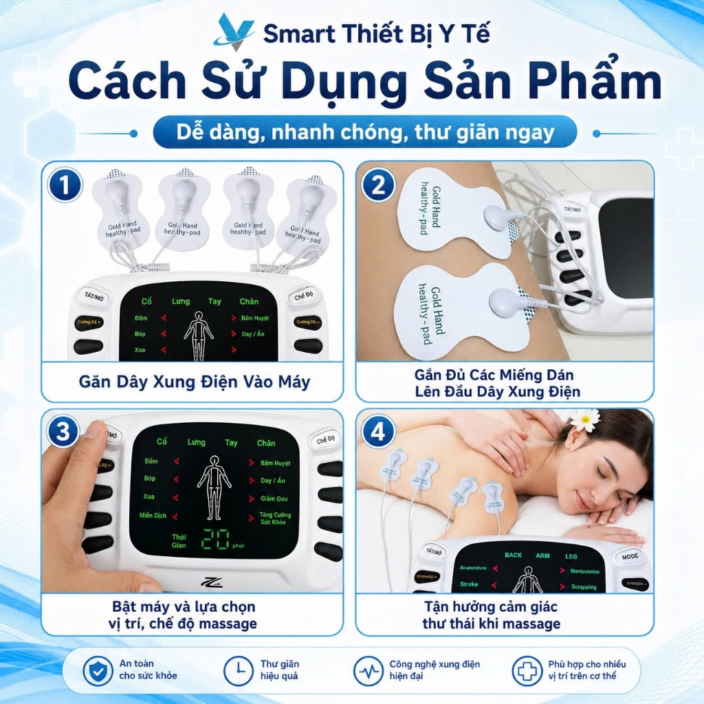 Máy Massage Xung Điện Châm Cứu Zlife Z310, Máy Massage Cầm Tay Giảm Đau Lưng Cổ Vai Gáy Tại Nhà