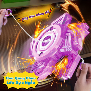 Đồ Chơi Con Quay Kéo Dây Fidget Spinner Hiệu Ứng Đá Lửa Phát Sáng Đẹp Mắt - Con Quay Kéo Dây Cho Bé, Chất Liệu An Toàn