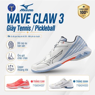 Giày Cầu Lông Mizuno Wave Claw 3 – Bám Sân Tốt, Ổn Định Cao, Đệm Êm, Hỗ Trợ Di Chuyển Nhanh