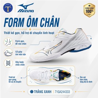 Giày Cầu Lông Mizuno Wave Claw 3 – Bám Sân Tốt, Ổn Định Cao, Đệm Êm, Hỗ Trợ Di Chuyển Nhanh