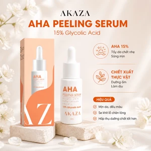 Tinh Chất AHA 15% Peeling Serum AKAZA Tẩy Tế Bào Chết Hóa Học Dịu Nhẹ Giúp Da Mịn Đều Màu Se Lỗ Chân Lông
