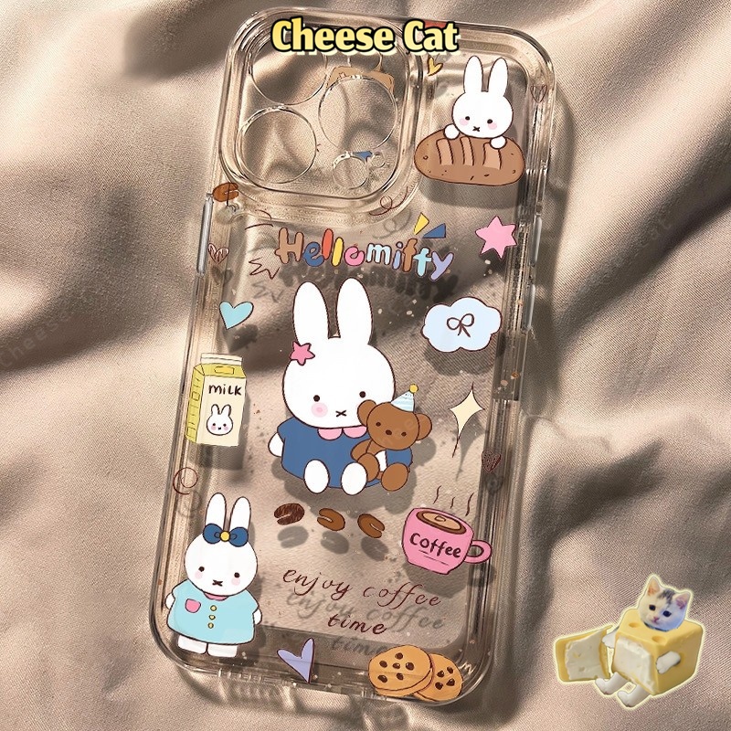 chú thỏ Vỏ iPhone dễ thương Ốp Kitty Miff Cho iPhone 17 16 Xs Max XR 11 12 13 14 15 Pro Max 7 8Plus SE2 SE3