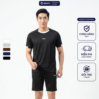 Bộ Quần Áo Thể Thao Nam WINFIT Vải ComfortLite - Đồ Bộ Nam Cộc Tay Form Dáng Basic Thoải Mái WBN004