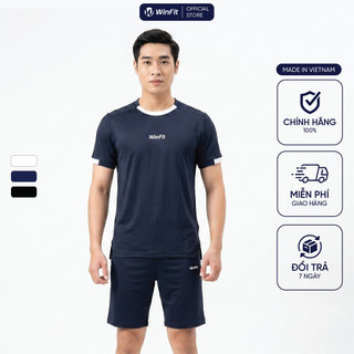 Bộ Quần Áo Thể Thao Nam WINFIT Vải ComfortLite - Đồ Bộ Nam Cộc Tay Form Dáng Basic Thoải Mái WBN004