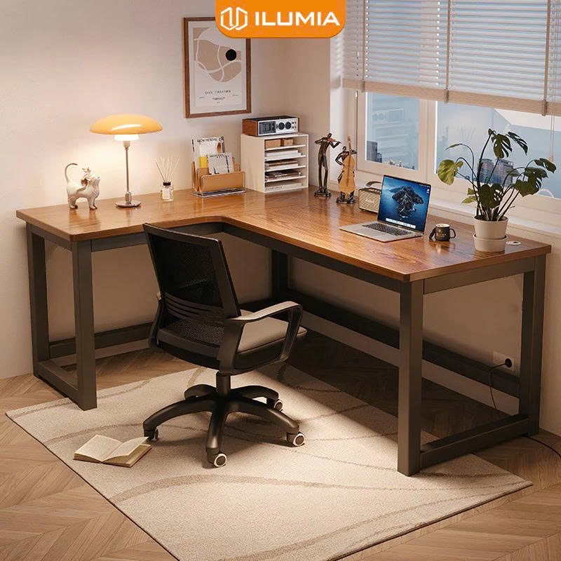Bàn Làm Việc Góc chữ L, Bàn Gaming khung thép sơn tĩnh điện hiện đại thương hiệu ILUMIA - GM126 | BigBuy360 - bigbuy360.vn