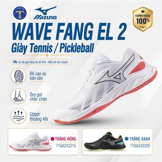Giày Cầu Lông Mizuno Wave Fang EL 2 Chính Hãng – Nhẹ, Êm, Bám Sân Tốt, Hỗ Trợ Di Chuyển Nhanh, Chống Trơn Trượt