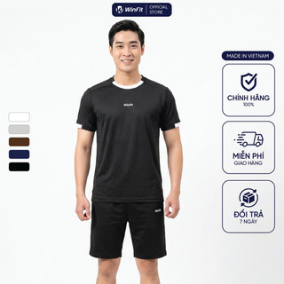 Bộ Thể Thao Nam WINFIT Khô Nhanh Chống Bám Dính - Đồ Bộ Nam Mùa Hè Vải ComfortLite Siêu Mềm Mịn WBN004