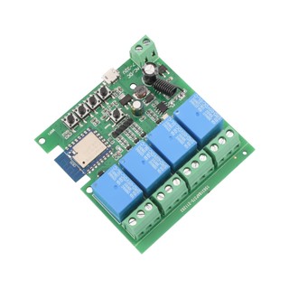 Mô-đun chuyển mạch rơle điều khiển từ xa WIFI 4 kênh Tuya Micro USB 5V/DC7-32V