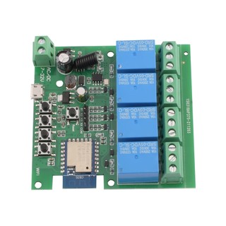 Mô-đun chuyển mạch rơle điều khiển từ xa WIFI 4 kênh Tuya Micro USB 5V/DC7-32V