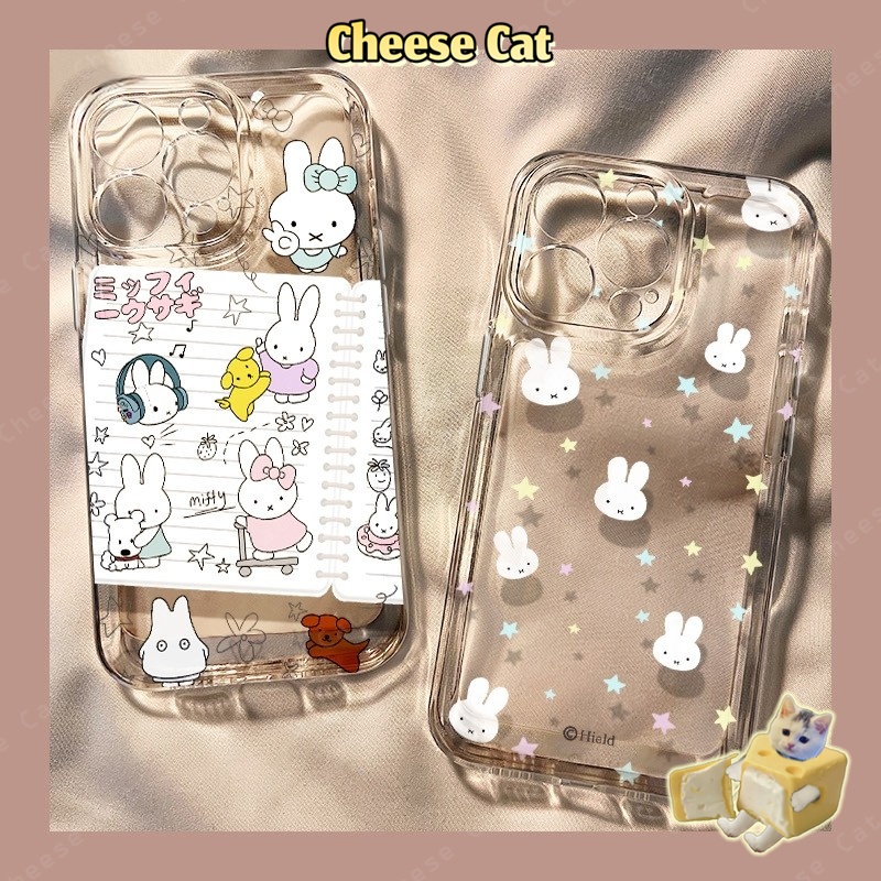 Cho Miff Ốp Lưng iPhone Ngôi Sao Thỏ Cho iPhone 17 16 Xs Max XR 11 12 13 14 15 Pro Max 7 8Plus SE Ốp Bảo Vệ Trong Suốt