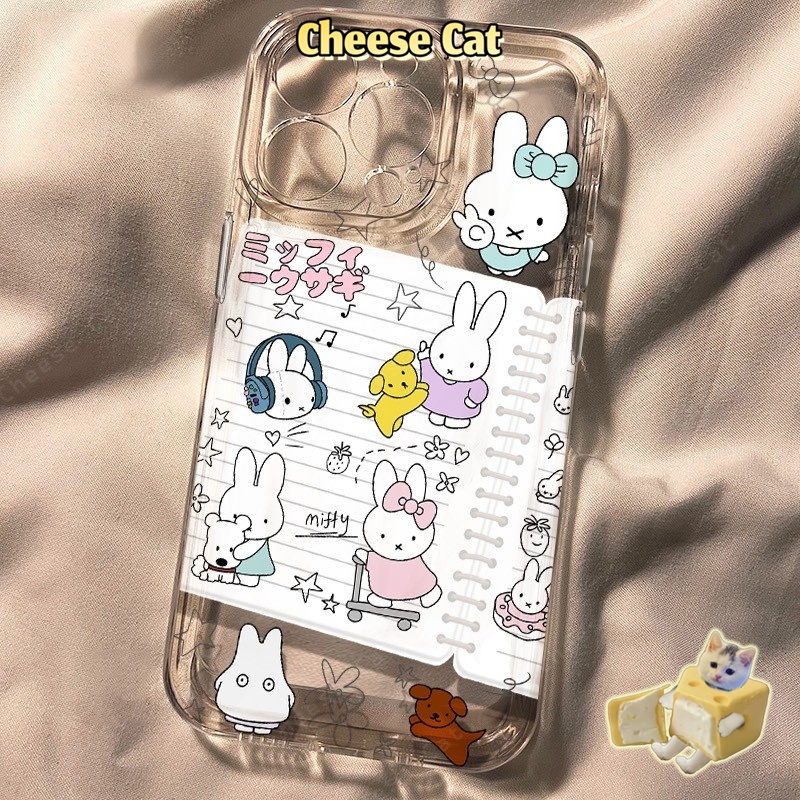 Cho Miff Ốp Lưng iPhone Ngôi Sao Thỏ Cho iPhone 17 16 Xs Max XR 11 12 13 14 15 Pro Max 7 8Plus SE Ốp Bảo Vệ Trong Suốt