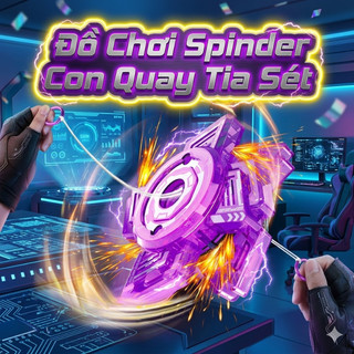 Đồ Chơi Con Quay Đá Lửa Kéo Dây Flying Spinner Fidget - Spinder Con Quay Vô Cực Phát Sáng,Chất Liệu An Toàn,Giảm Stress