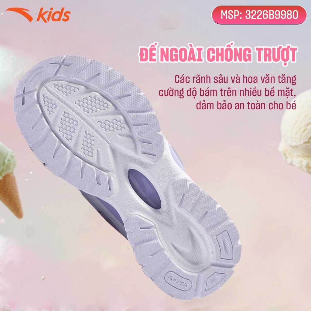 Anta Kids Sandal Bé Gái Xăng Đan Êm Ái Thoáng Khí Thời Trang 3226B9980