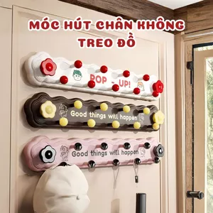 Thanh Móc Treo Hút Chân Không Đa Năng, Giá Treo Đồ Nhà Tắm Nhà Bếp Cóc Hút Chắc, Móc Treo Dễ Thương