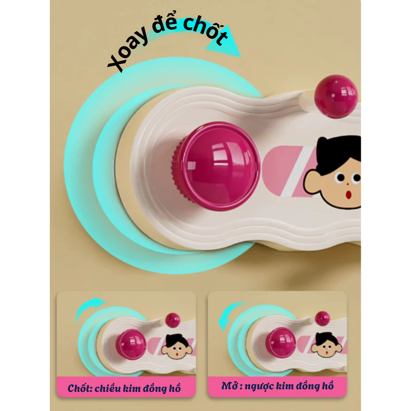 Thanh Móc Treo Hút Chân Không Đa Năng, Giá Treo Đồ Nhà Tắm Nhà Bếp Cóc Hút Chắc, Móc Treo Dễ Thương
