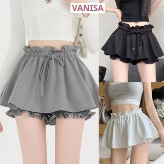 Chân váy ngắn xoè dáng xếp ly bánh bèo cạp rút có quần bảo hộ VANISA CV032