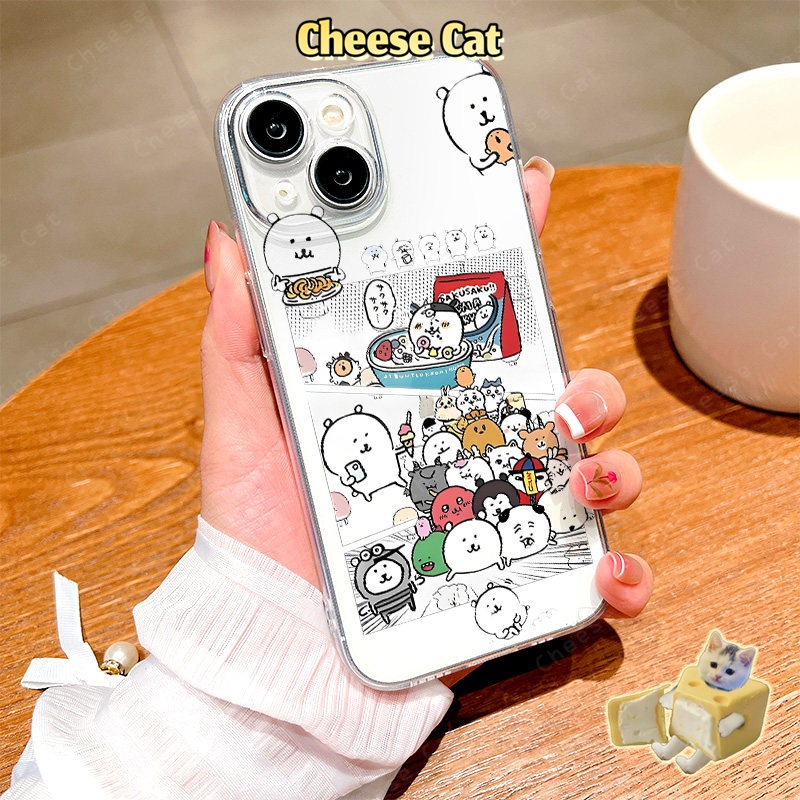 Cho Joke Bear Ốp Lưng Gấu iPhone Cho iPhone 14 15 16 17 11 12 13 Pro Max XR Xs 7 8Plus SE2 SE3 Ốp Bảo Vệ Trong Suốt