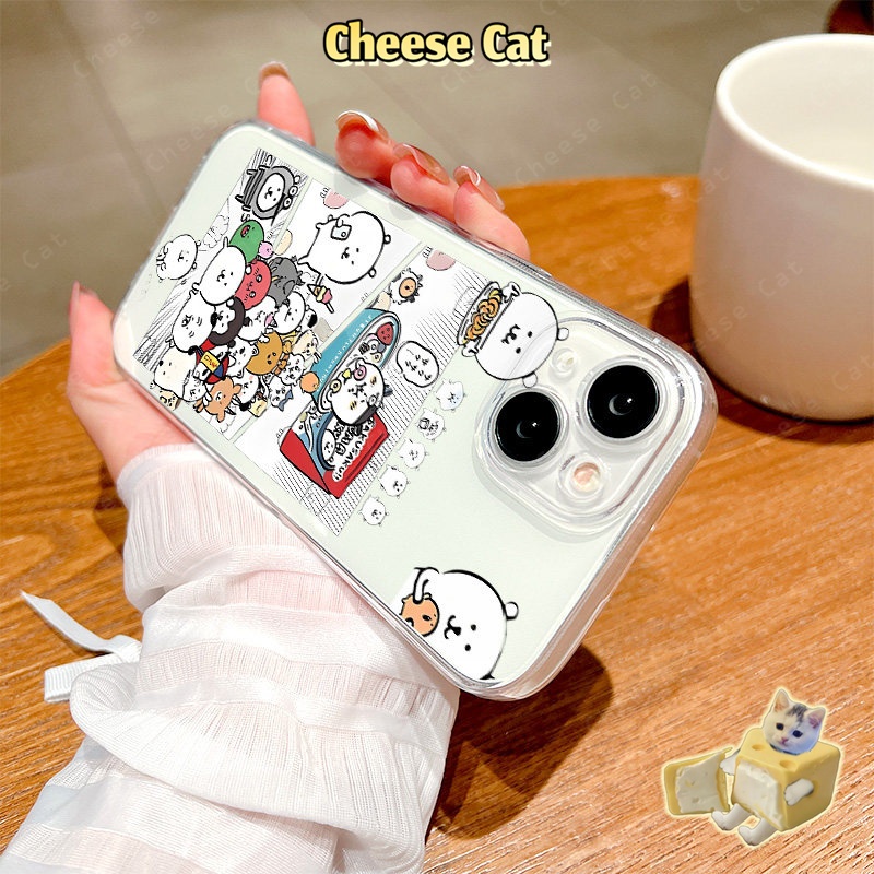 Cho Joke Bear Ốp Lưng Gấu iPhone Cho iPhone 14 15 16 17 11 12 13 Pro Max XR Xs 7 8Plus SE2 SE3 Ốp Bảo Vệ Trong Suốt