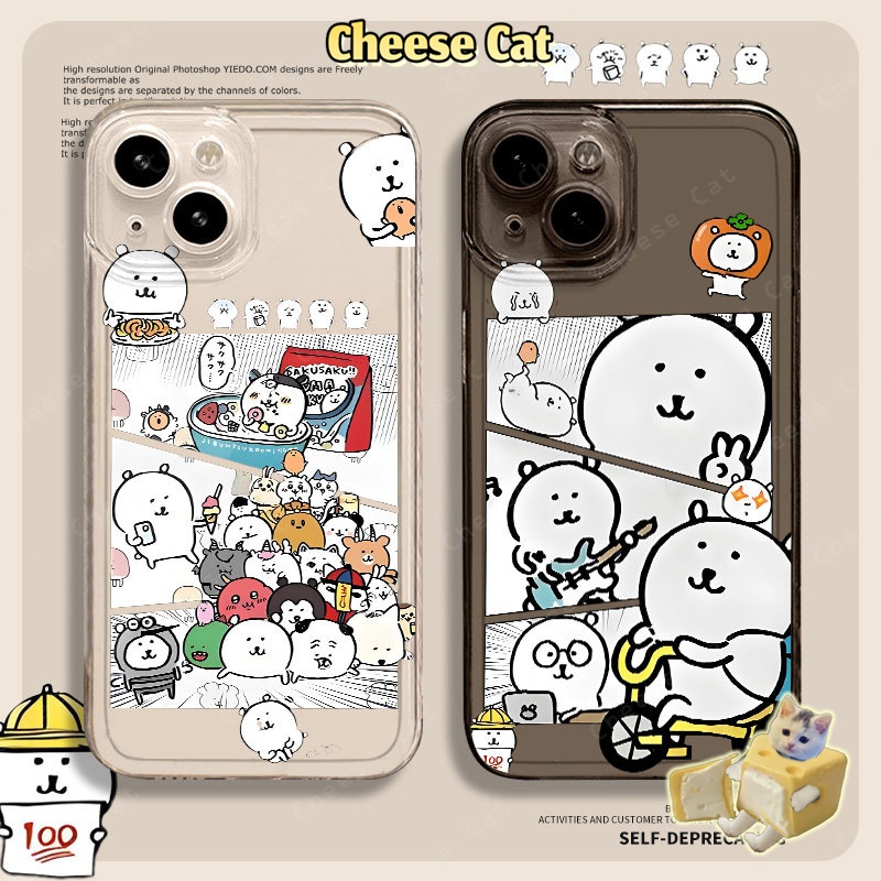 Cho Joke Bear Ốp Lưng Gấu iPhone Cho iPhone 14 15 16 17 11 12 13 Pro Max XR Xs 7 8Plus SE2 SE3 Ốp Bảo Vệ Trong Suốt