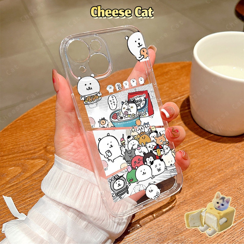 Cho Joke Bear Ốp Lưng Gấu iPhone Cho iPhone 14 15 16 17 11 12 13 Pro Max XR Xs 7 8Plus SE2 SE3 Ốp Bảo Vệ Trong Suốt