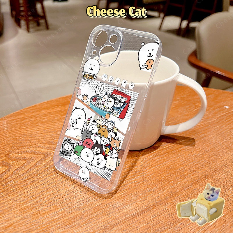 Cho Joke Bear Ốp Lưng Gấu iPhone Cho iPhone 14 15 16 17 11 12 13 Pro Max XR Xs 7 8Plus SE2 SE3 Ốp Bảo Vệ Trong Suốt