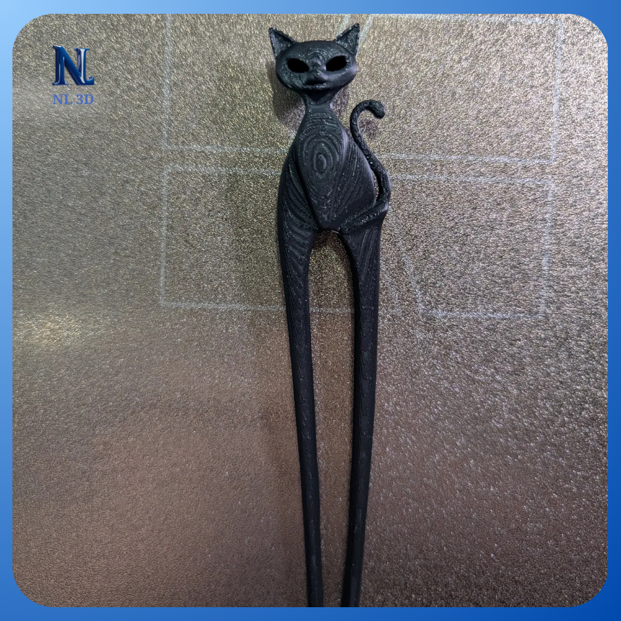 Trâm cài tóc hình mèo độc đáo, trâm búi vấn tóc hằng ngày xinh xắn | NL3D