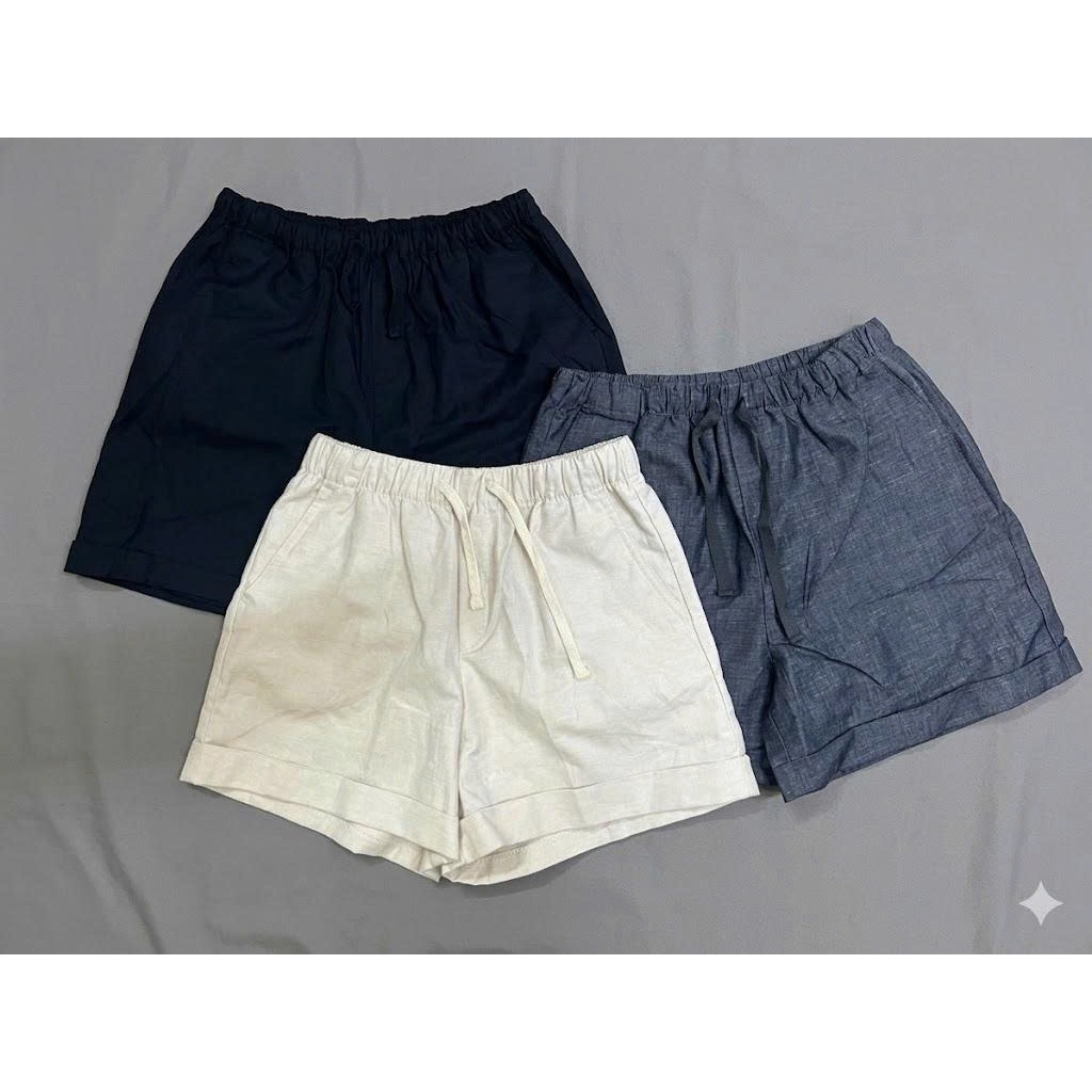 Quần Short Nữ UN VNXK Mát Xịn Thô, Dáng Suông Basic, Chất Linen Mềm Mát Thoáng Khí
