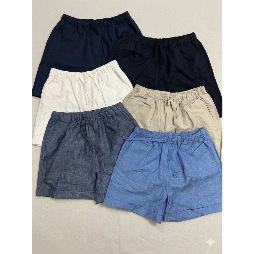 Quần Short Nữ UN VNXK Mát Xịn Thô, Dáng Suông Basic, Chất Linen Mềm Mát Thoáng Khí