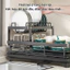 Kệ Để Chén Bát 2 Tầng Thép Carbon, Giá Úp Bát Đĩa Có Khay Hứng Nước, Kệ Nhà Bếp Đa Năng Chống Gỉ