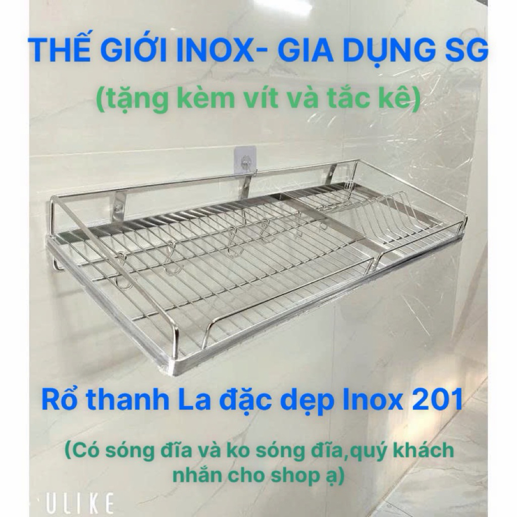 [ĐẢM BẢO CHẤT LƯỢNG]KỆ ÚP CHÉN TREO TƯỞNG INOX LA 201 CAO CẤP ,RỔ CHÉN ...