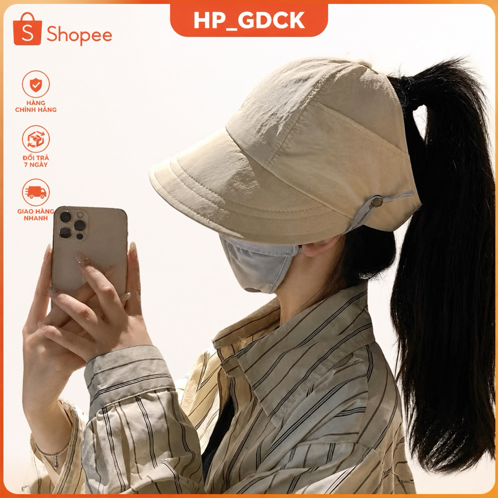 nón chống nắng nữ Nửa Đầu Buộc Tóc Hot Trend HP_GDCK – Nhẹ, Thoáng, Đội Êm, Nhiều Màu