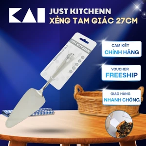 Xẻng inox tam giác KAI JUST KITCHENN Stainless Steel Cake Server xẻng xúc đỡ pizza, bánh ngọt KAI 000IN5292 - 27cm