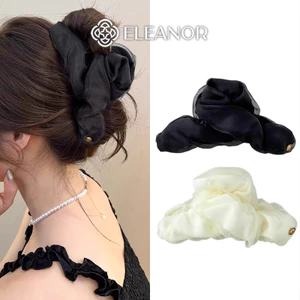 Kẹp tóc nữ Eleanor Accessories vải voan bồng bềnh phụ kiện tóc kẹp càng cua 11833