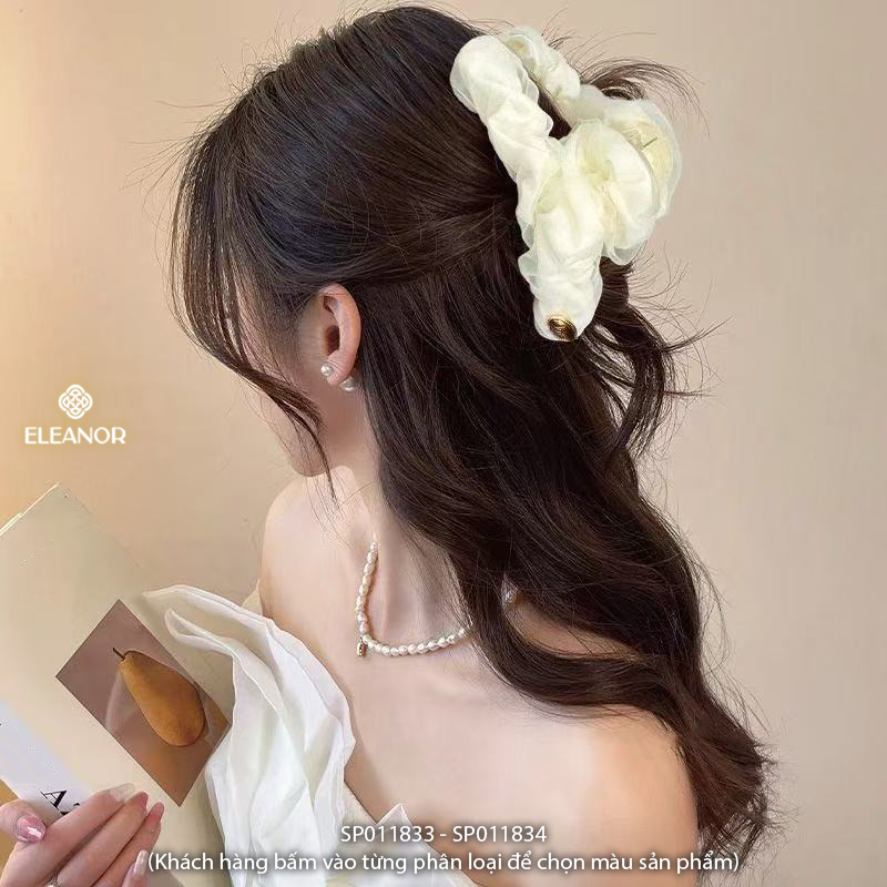 Kẹp tóc nữ Eleanor Accessories vải voan bồng bềnh phụ kiện tóc kẹp càng cua 11833