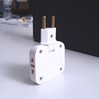 Ổ cắm du lịch xoay 180 độ nhẹ gọn, tiện lợi, đầu tròn, cổng nối cùng lúc 3 thiết bị - Model ODL/360