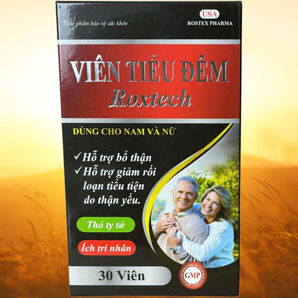 Combo 2 Hộp Viên Tiểu Đêm Roxtech Đen Chai - Rostex - Vinaphar - Vitamin Thanh Lọc