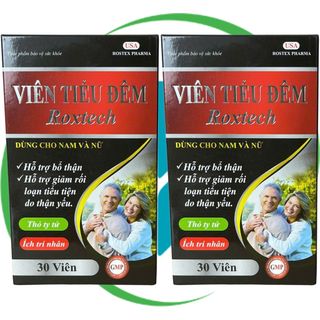 Combo 5 Hộp Viên Tiểu Đêm Roxtech Đen Chai - Rostex - Vinaphar - Vitamin Phục Hồi
